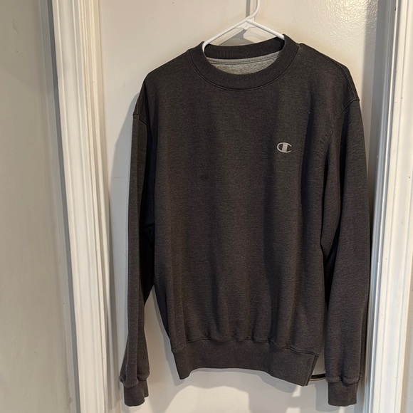 Vintage Champion Black Crewneck Sweater Classic Design - Picture 1 of 3